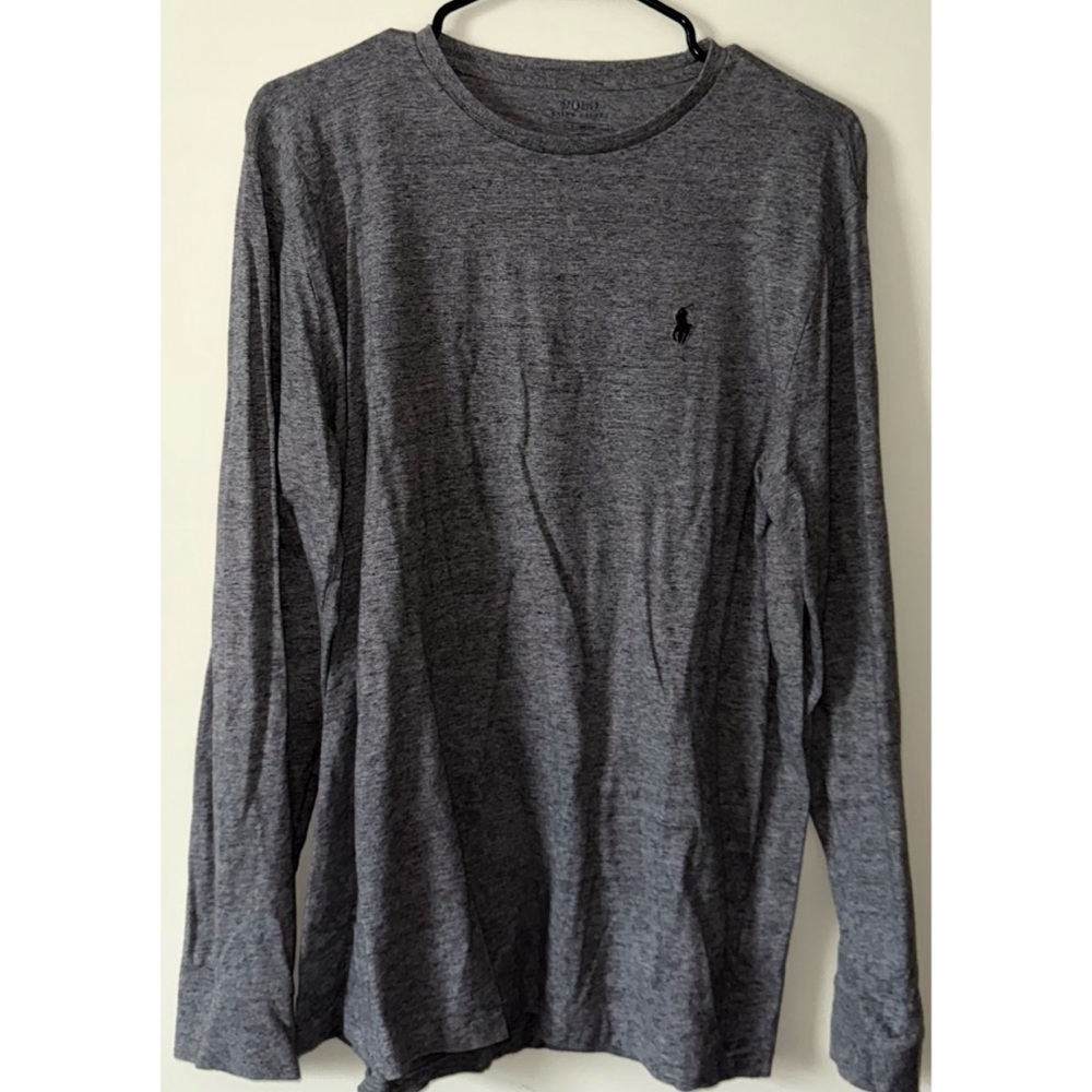 Polo by Ralph Lauren Men's Gray Long Sleeve Shirt Large